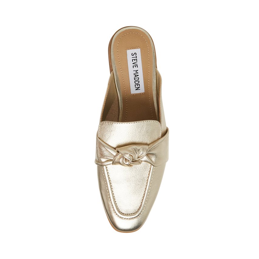 Mulas Steve Madden Chart Cuero Mujer Doradas | ES CA9S1E